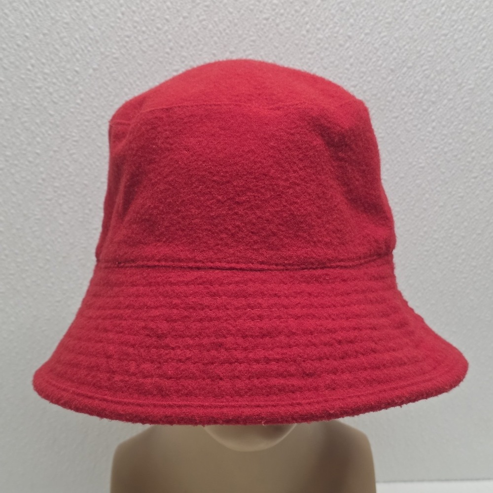 Vintage Baar & Beards Red Wool Blend Bucket Hat Made In Hong Kong - Picture 3 of 12
